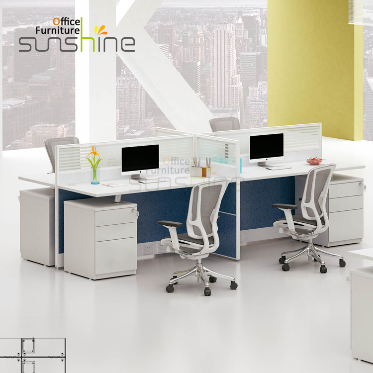 Modern Office Furniture Open Office Workstation for 4 Person YS-KU-M2812