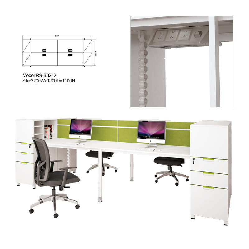 RS-B3212 High Cabinet Screen Workstation