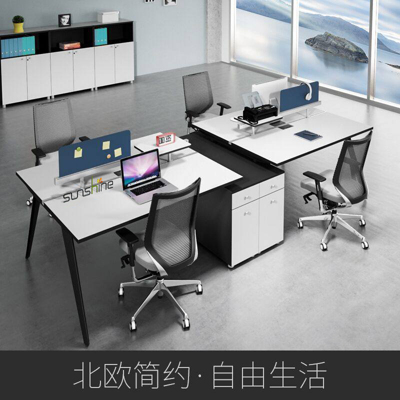 Modern office staff table 2 seat workstation BY-W201