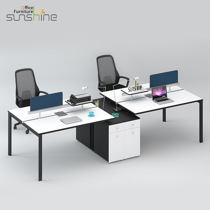 Classical Office Furniture Desk 4 Person Office Workstation BY-W1901