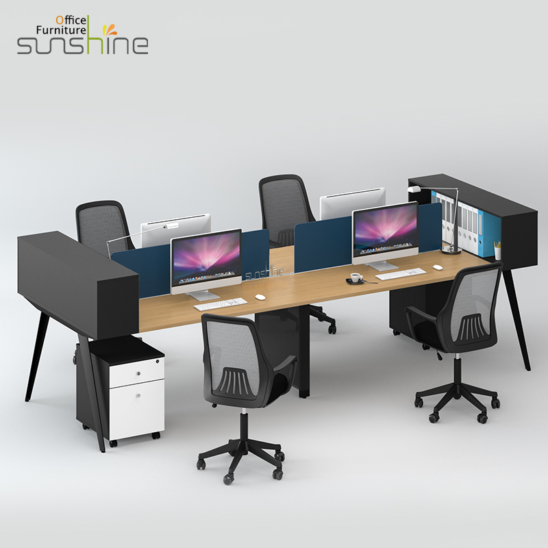 Factory Price Modern Office Workstation With Metal Frame and cabinet BY-W01