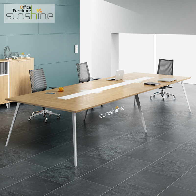 Modern Office 15 People Rectangle Conference Room Table with 6 Table Feet BY-M2401