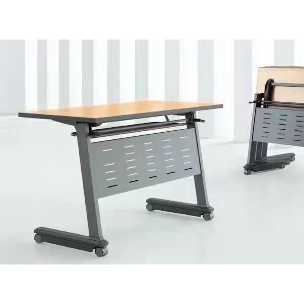 Factory Metal Frame Office Furniture with Storage Layer Mobile Movable Foldable Training Desk Foldin