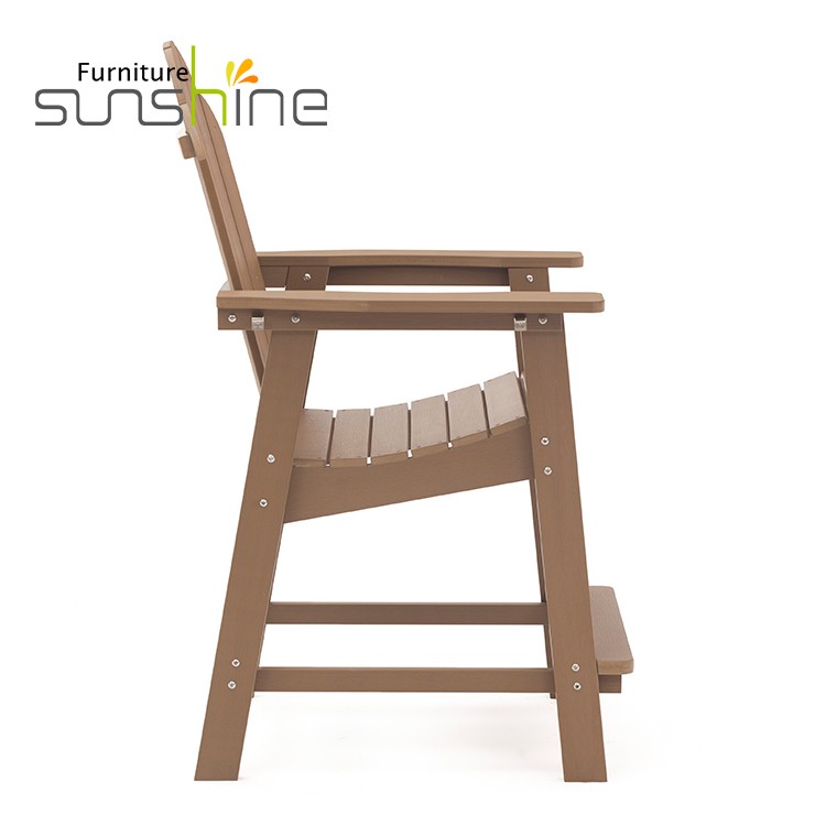 Wholesale Modern Plastic Wood Patio Chair Bar Height Balcony Chair