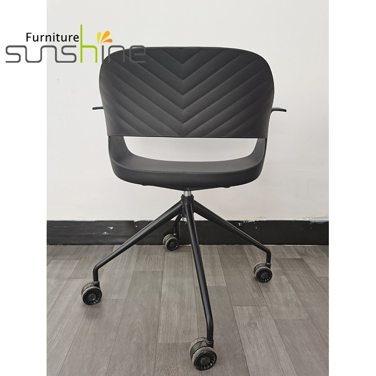 Modern Cafe Chairs/Office Swivel Chair Use Mobile Plastic Chair With